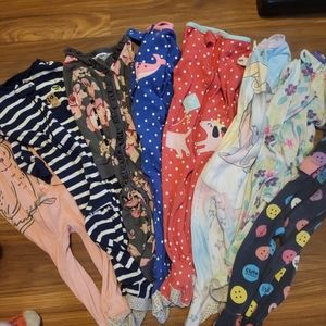 12-18 Month Zip Footie Pajamas lot bundle